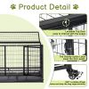 42 Inch Heavy Duty Dog Crate, Metal Dog Cage Dog Kennel for Medium to Large Dogs with Double Doors