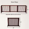 Wooden Pet Gate 3 Panels,Freestanding Length Adjustable