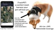 Pet Tracker Rechargeable GPS Tracking Collars for Dogs Globally Used Pet GSM Tracker Size:L