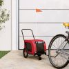 Pet Bike Trailer Red and Black Oxford Fabric and Iron